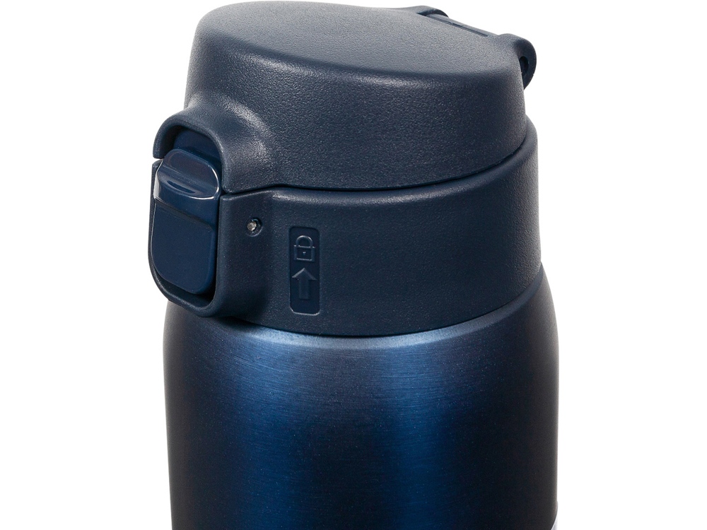 Термокружка Relaxika 701 (0,48 литра), синяя (без лого)-9