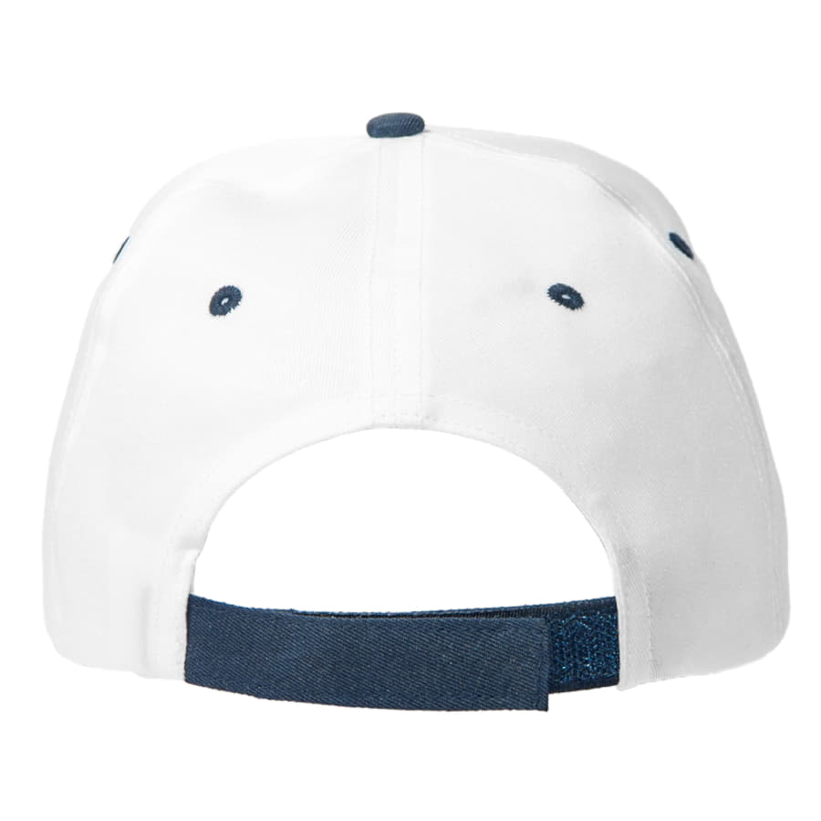 Бейсболка JOKER, 5 клиньев,  застежка на липучке, белый, синий-5