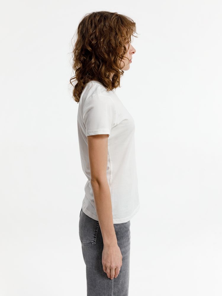 Футболка женская T-bolka Lady, белая (теплый оттенок)-3