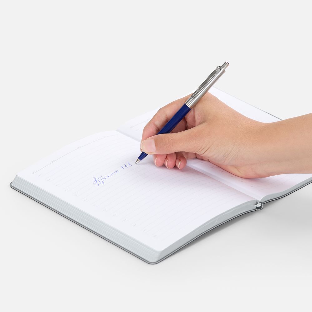 Ручка шариковая Senator Point Metal, ver.2, темно-синяя-2