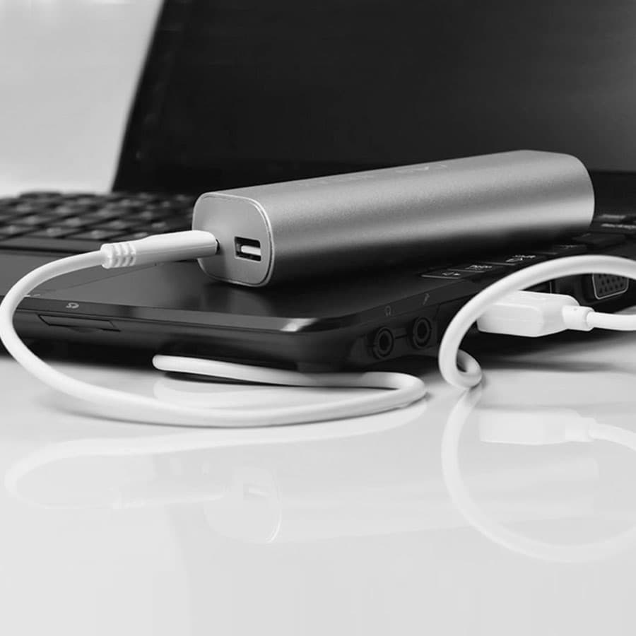 Универсальное зарядное устройство "Wister" (5200mAh), серебристый-3