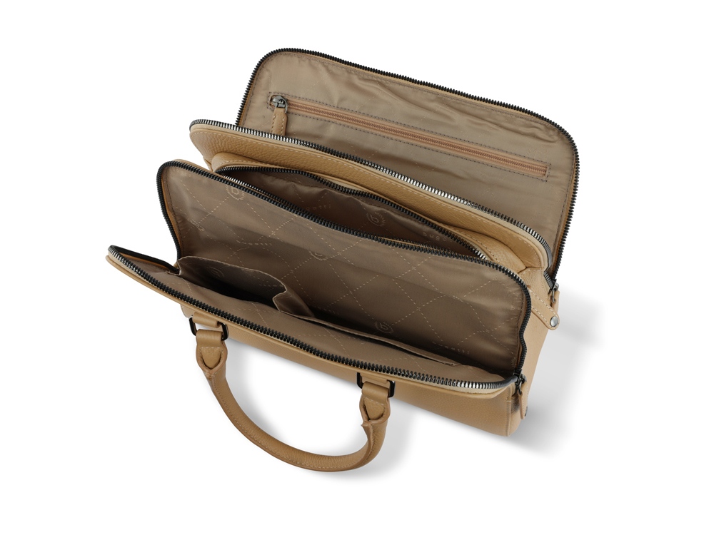 Сумка женская BUGATTI ЭЛЬЗА | ELSA, песочного цвета, воловья кожа/полиэстер, 32х13х22 см-4