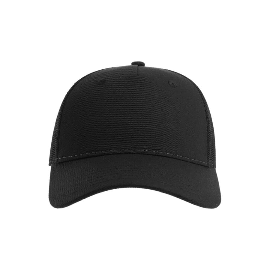 Бейсболка ZION, 5 клиньев, пластиковая застежка, черный-4