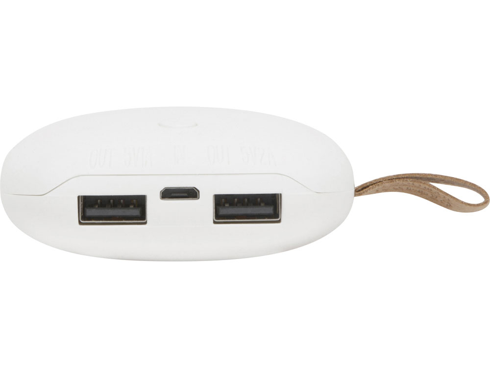 Внешний аккумулятор в форме камня Stone, 7800 mAh, белый-4