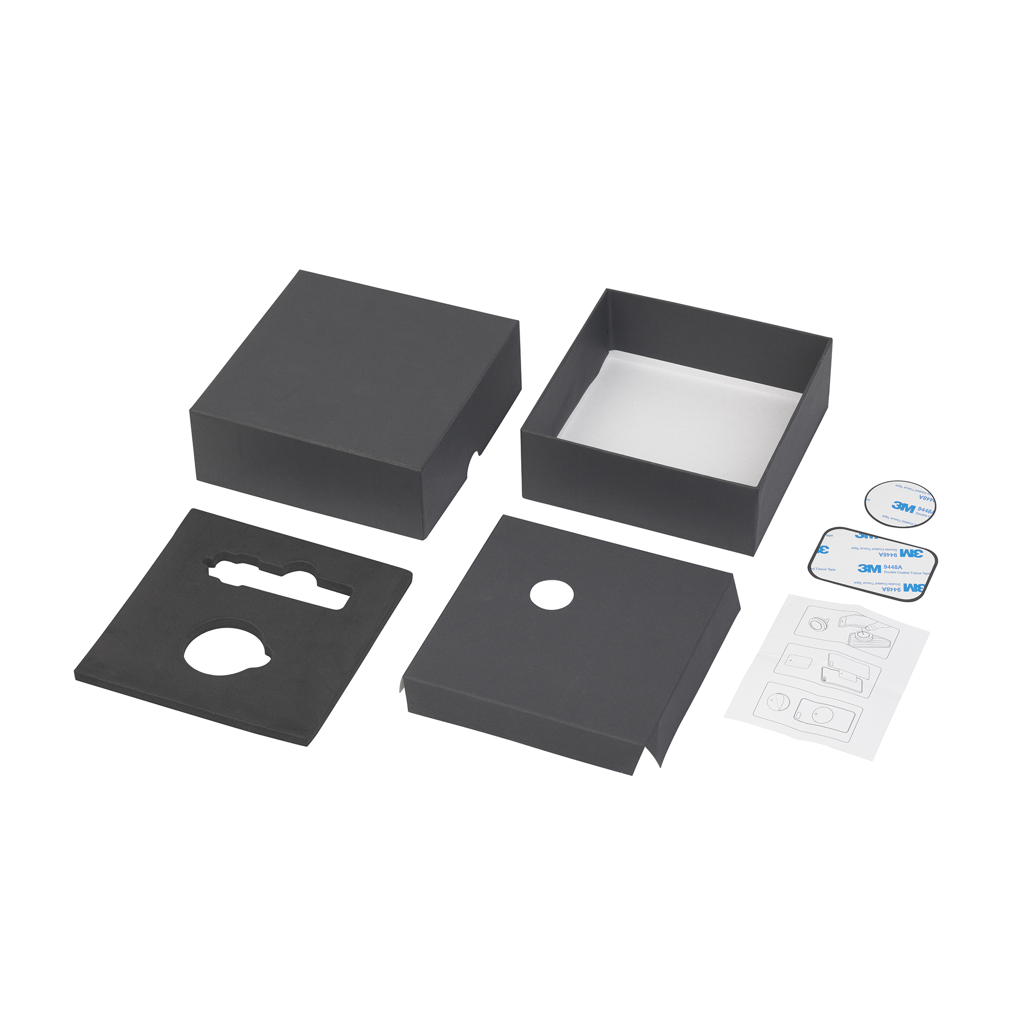 Набор автомобильное зарядное устройство "Slam" + магнитный держатель для телефона "Allo" в футляре, черный, покрытие soft touch-4