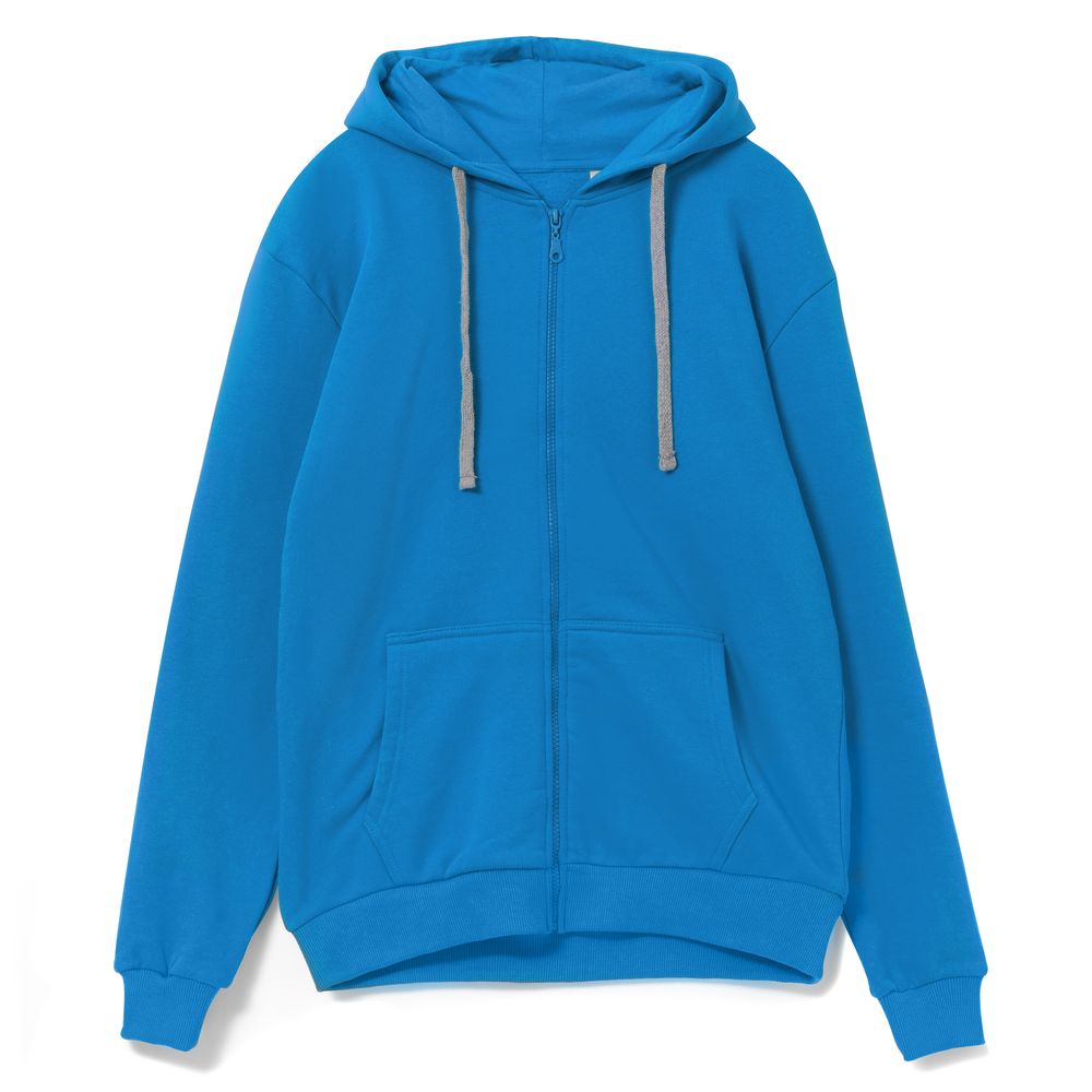 Толстовка на молнии с капюшоном Siverga, бирюзовая-1