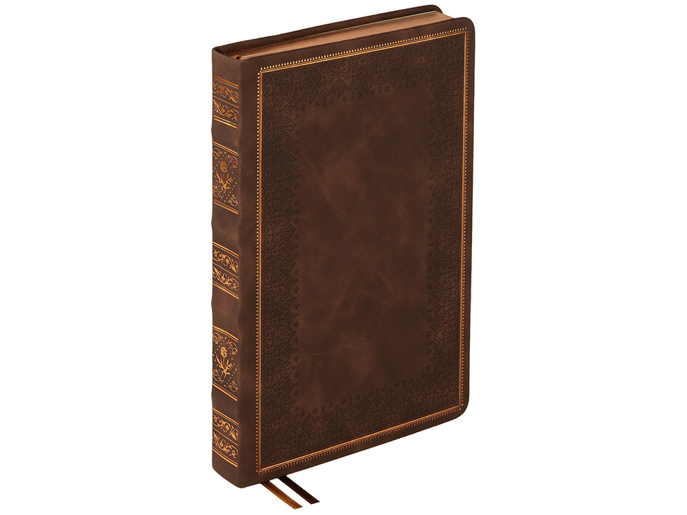 Ежедневник недатированный А5 Royal, коричневый с бронзовым срезом-2