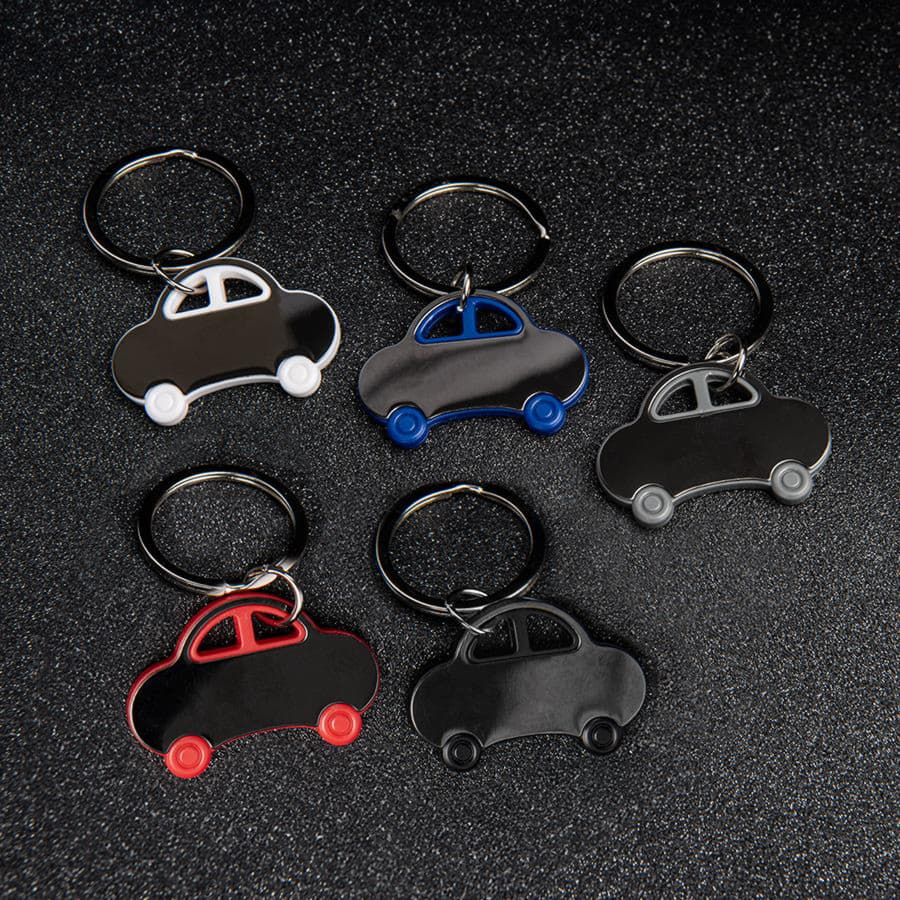 Брелок TONER CAR; 4,2 x 3 x 0,4 см; серый; металл/пластик, черный, серый-2