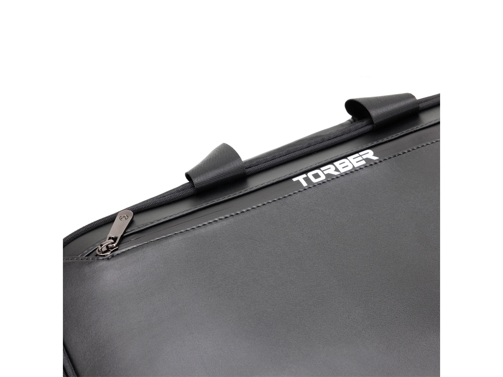 Сумка для ноутбука TORBER VOYAGE 15.6'', черный, нейлон/микрофибра, 43 х 5 х 29 см, 6л-6