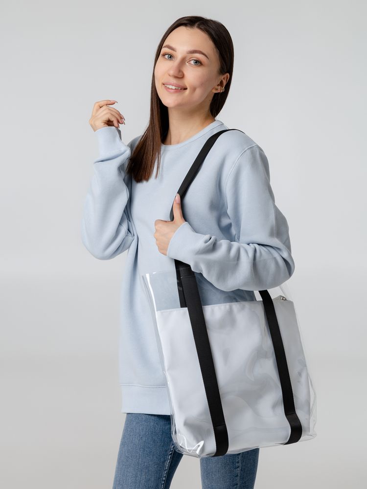 Шопер Clarity с белым органайзером, прозрачный-2