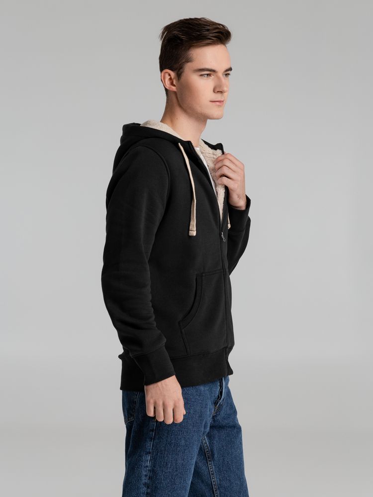 Толстовка унисекс на молнии Sherpa 280, черная-5