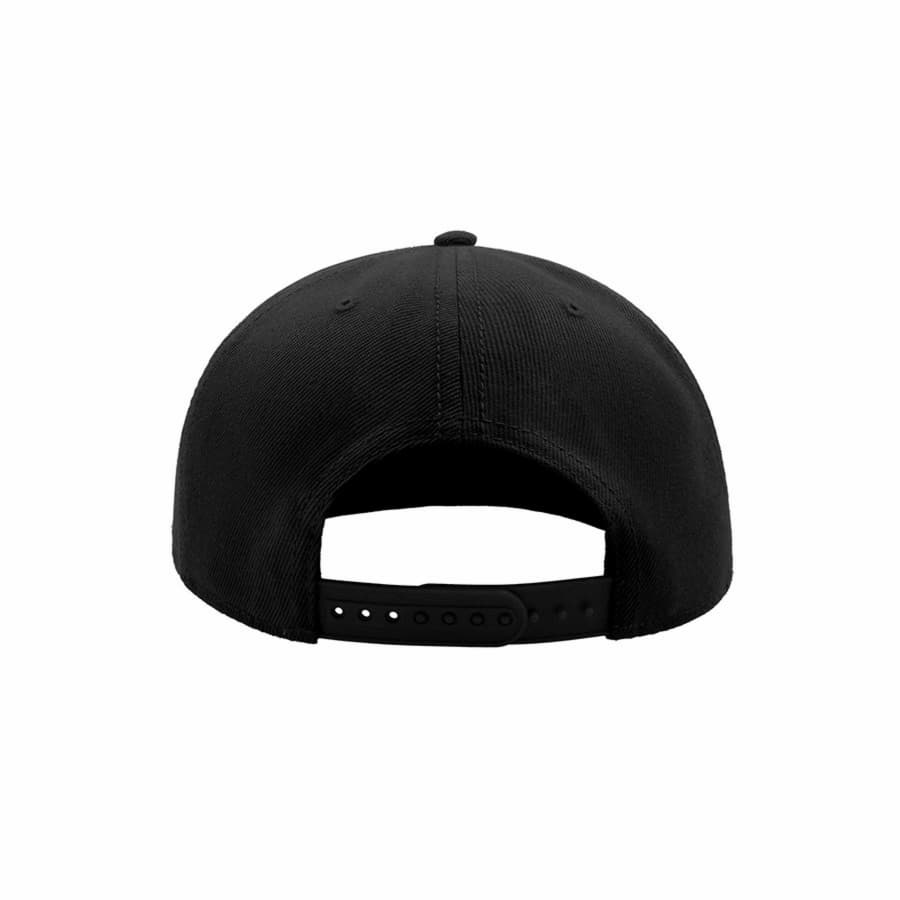 Бейсболка SNAP BACK, 6 клиньев, пластиковая застежка, черный-5