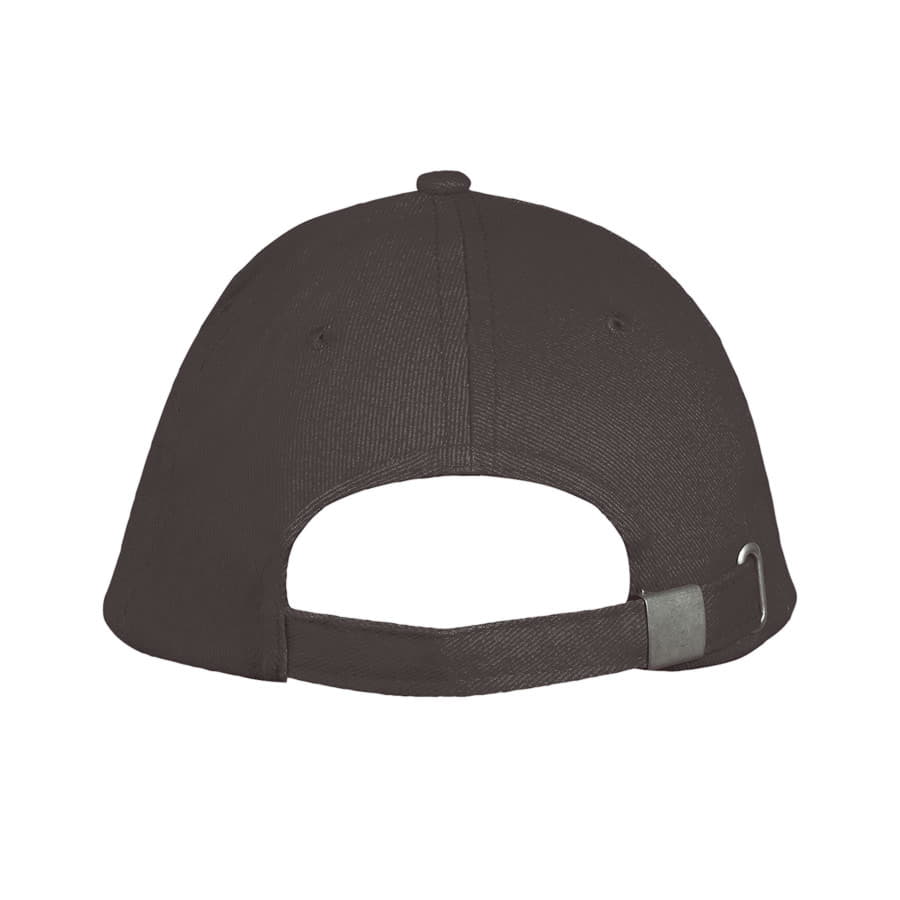 Бейсболка LONG BEACH, 5 клиньев, металлическая застежка, темно-серый, оранжевый-3