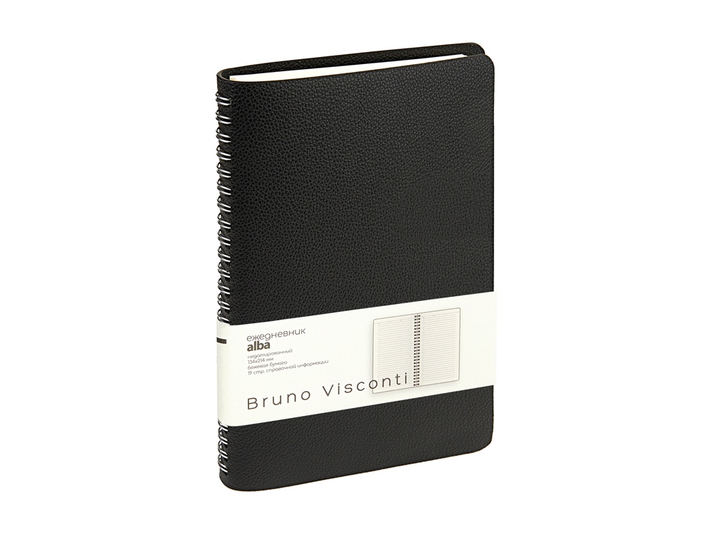 Ежедневник недатированный А5 Alba, черный-0