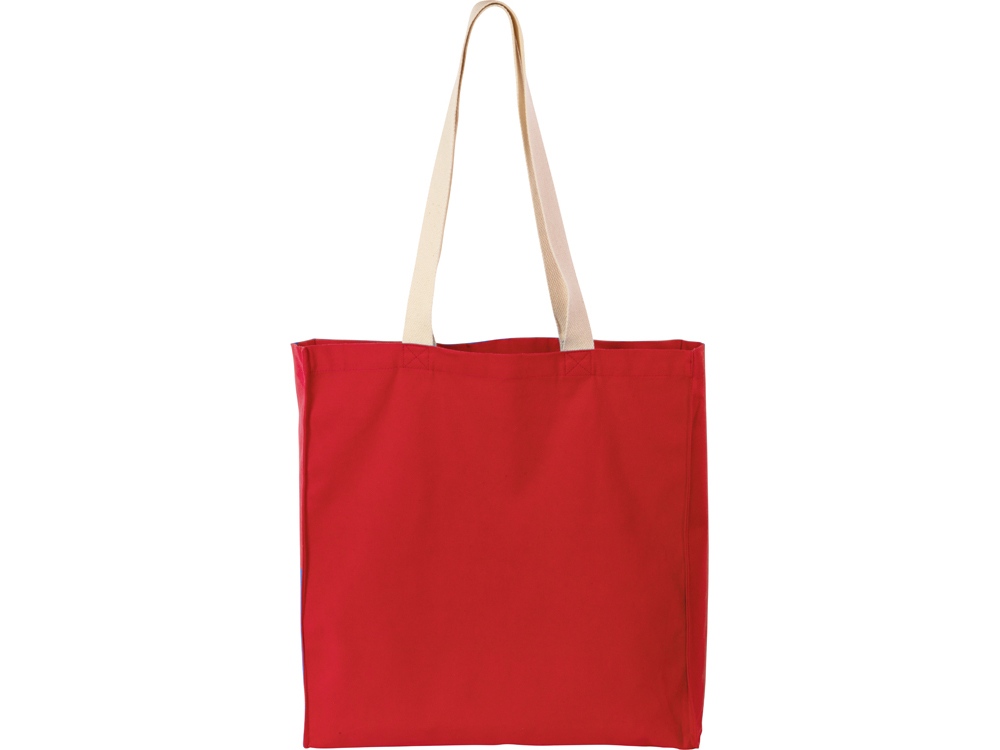 Сумка Donny из хлопка с донной складкой и парусиновыми ручками, красный-2