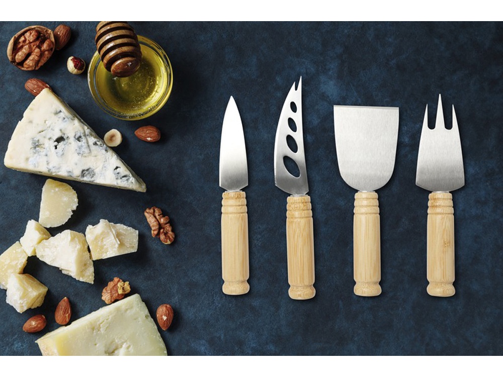Cheds Набор для сыра из бамбука (4 предмета), natural-2