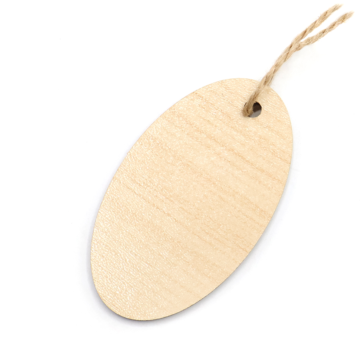 Бирка из ламинированного ХДФ на верёвке, Овальная-0