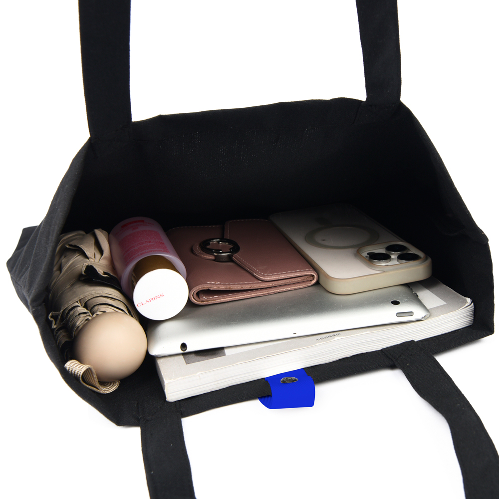 Сумка для покупок Rock’n’ROLL 260 г/м², Чёрный/синий-6