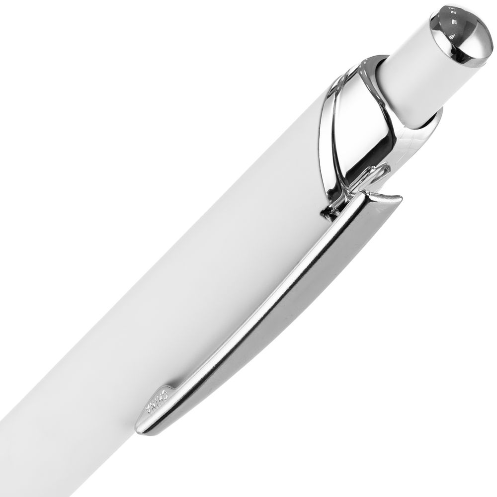 Ручка шариковая Chromos Soft Touch, белая-2