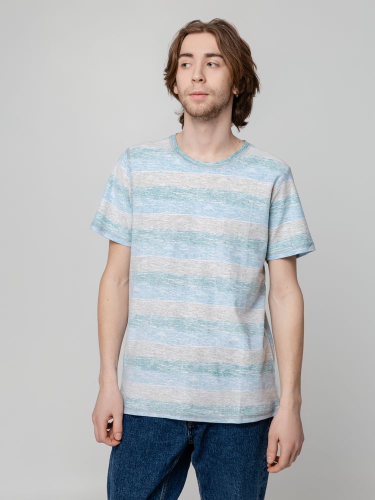 Футболка мужская Rayet двусторонняя, голубая с зеленым-0