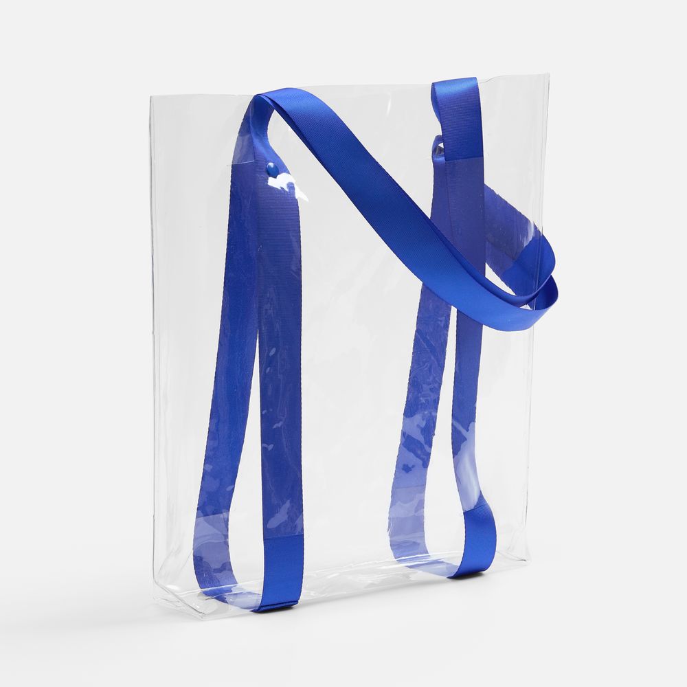 Шопер Clear Fest, ver.2, прозрачный с синими ручками-0