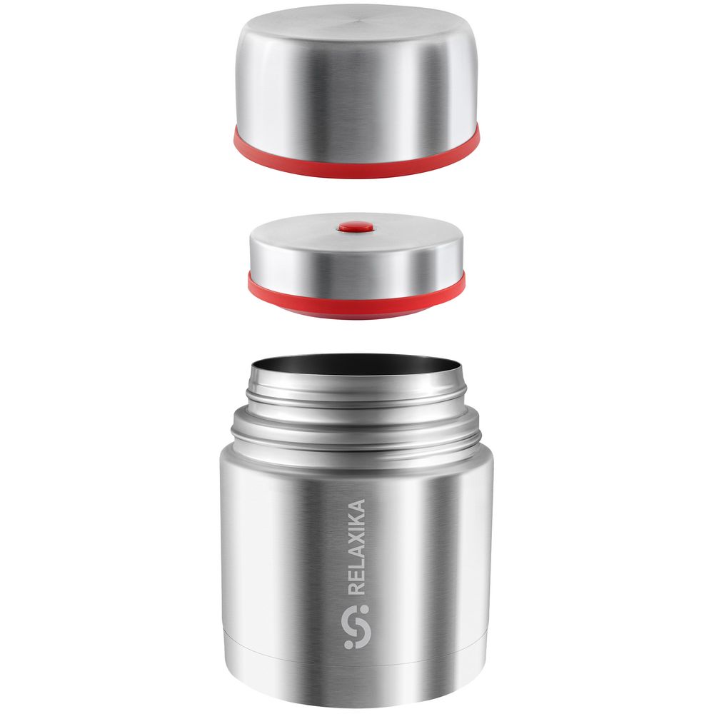 Термос для еды Relaxika 500, в чехле, стальной-3