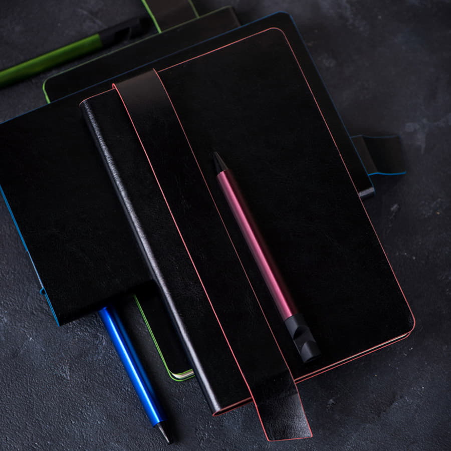 Бизнес-блокнот "Trendi", 130*210 мм, черно-зеленый, мягкая обложка, в линейку, черный, зеленый-8