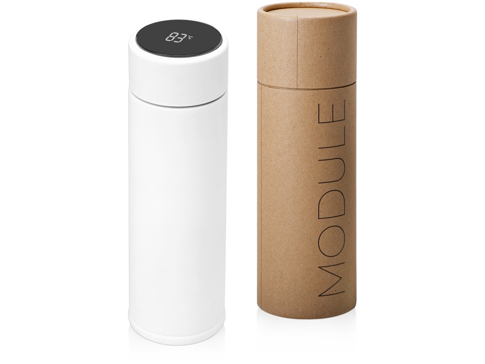 Термос с индикатором температуры Module, тубус, 360 мл, белый-0