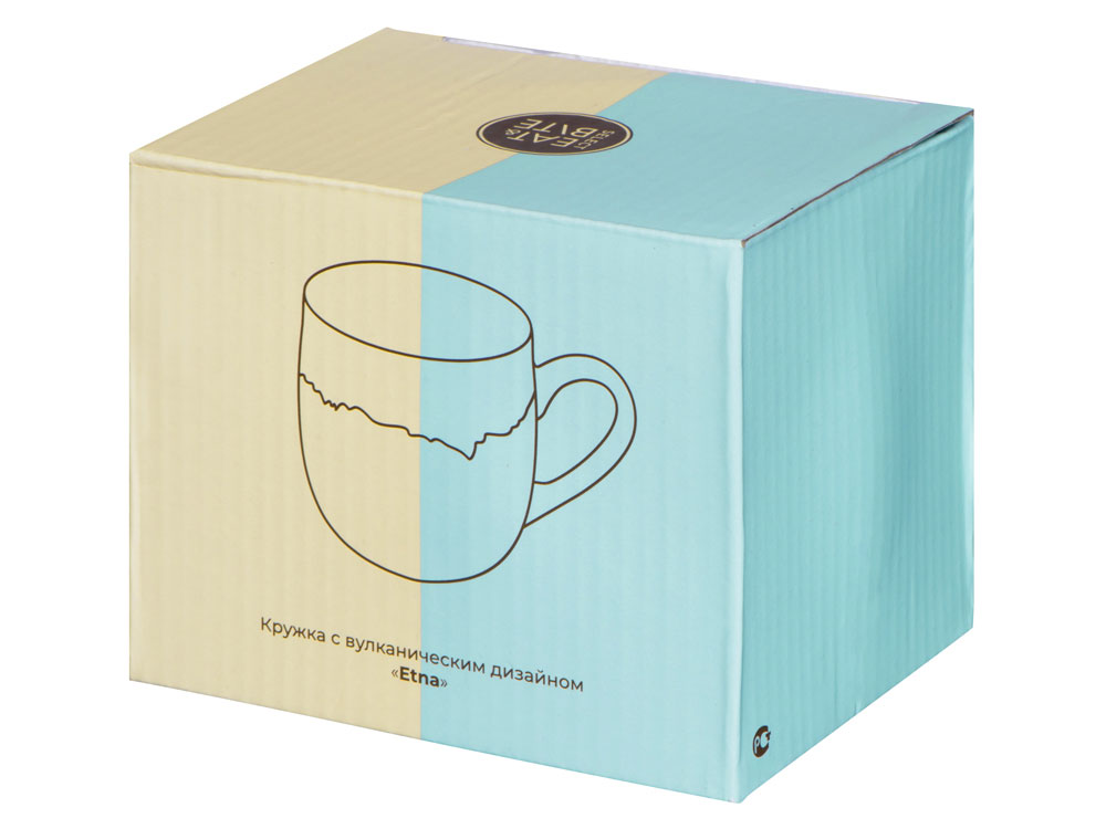 Кружка с вулканическим эффектом по краю Etna, 440 мл, синий-3