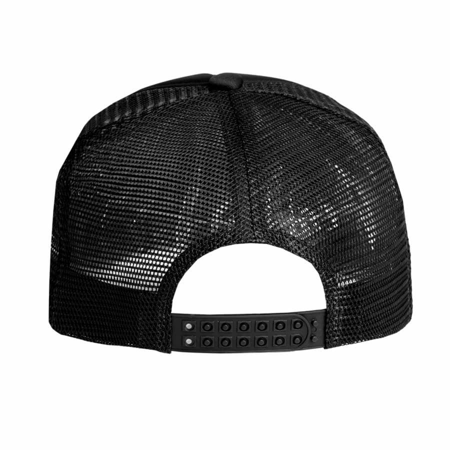 Бейсболка FLICK, 5 клиньев, пластиковая застежка, черный-2