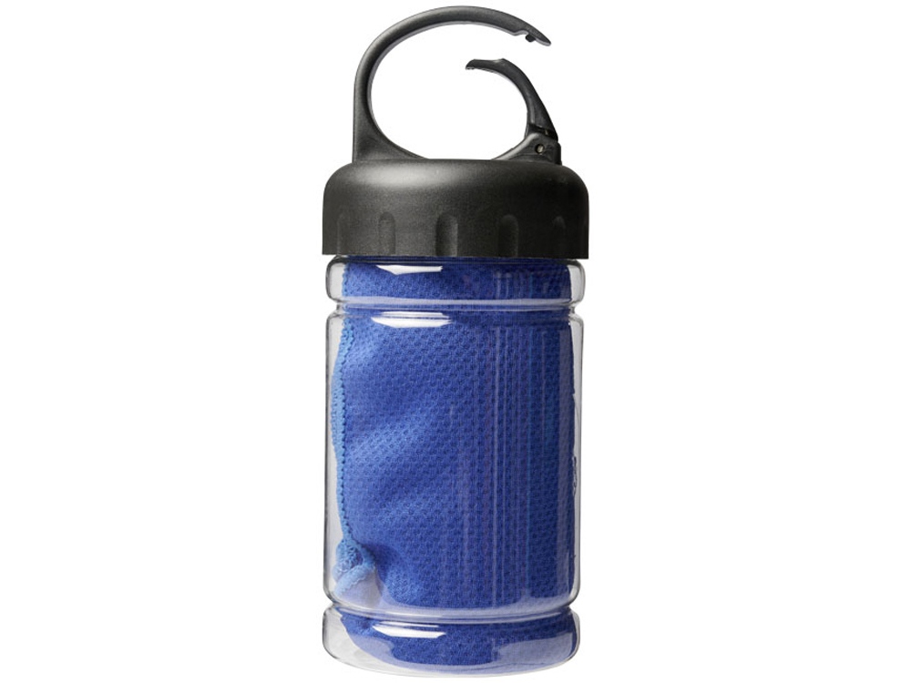 Охлаждающее полотенце Remy в ПЭТ-контейнере, синий-1