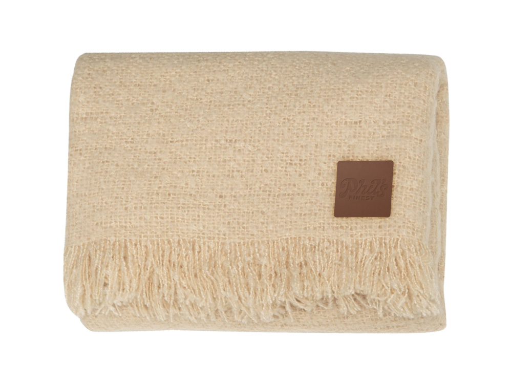 Плед акриловый Mohair, бежевый-5