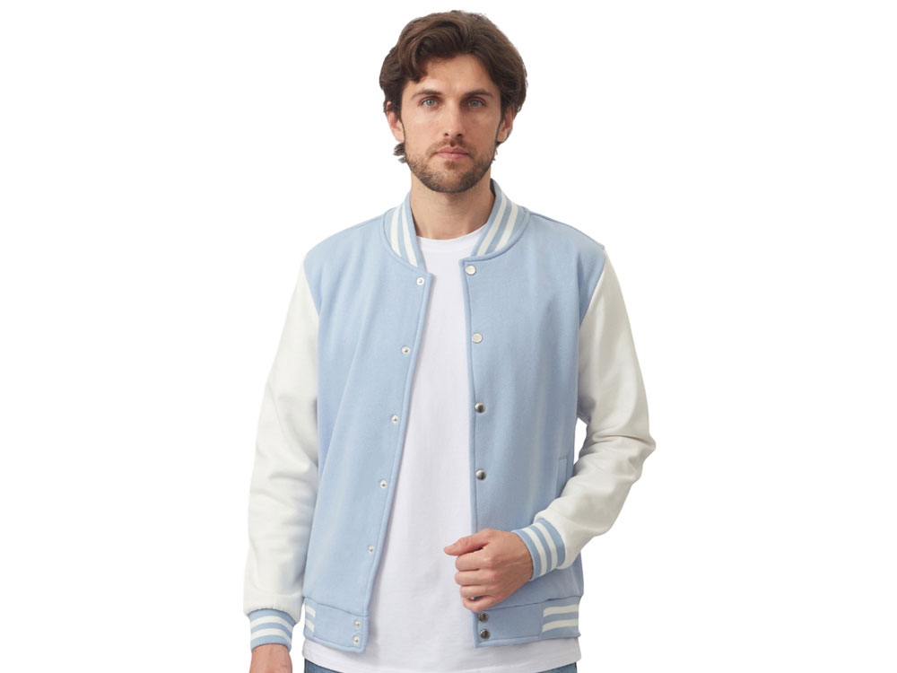 Бомбер Oxford, небесно-голубой/молочный, унисекс-1