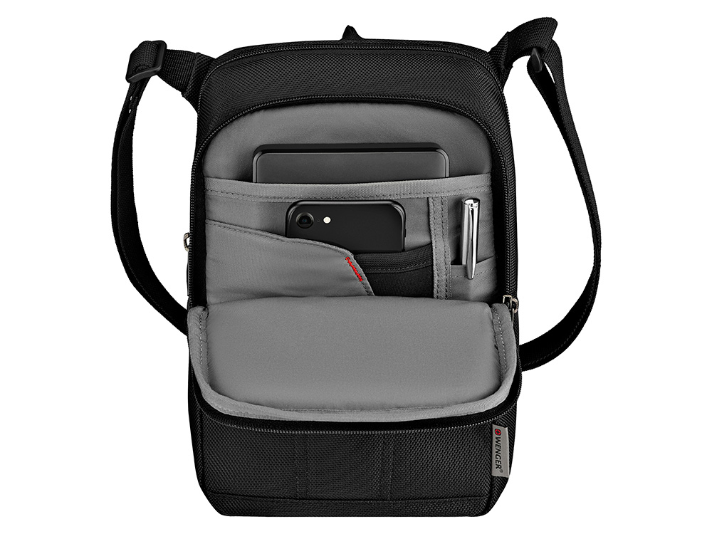 Сумка WENGER BC First для ношения через плечо,чёрный, 100% полиэстер, 21х28х9 см, 4 л-3