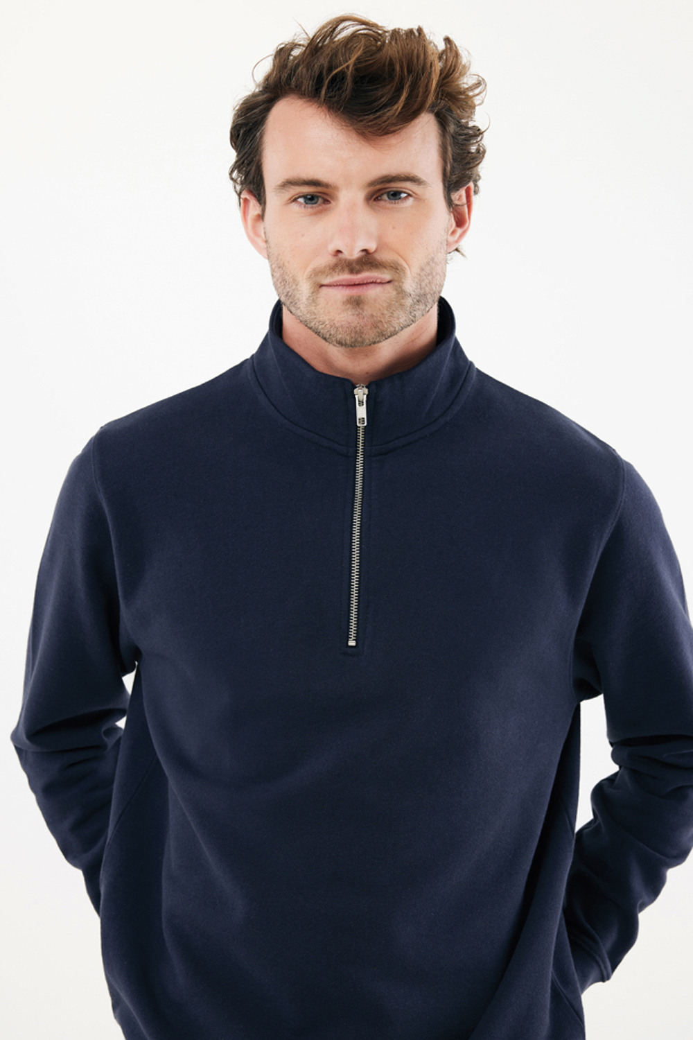 Свитшот на молнии Iqoniq Elgon из переработанного хлопка, 300 г/м²-14