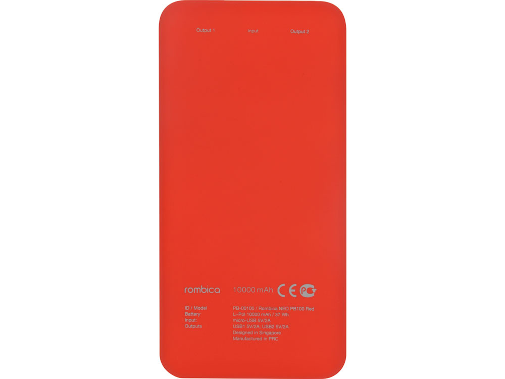 Внешний аккумулятор Rombica NEO PB100 Red, красный-3