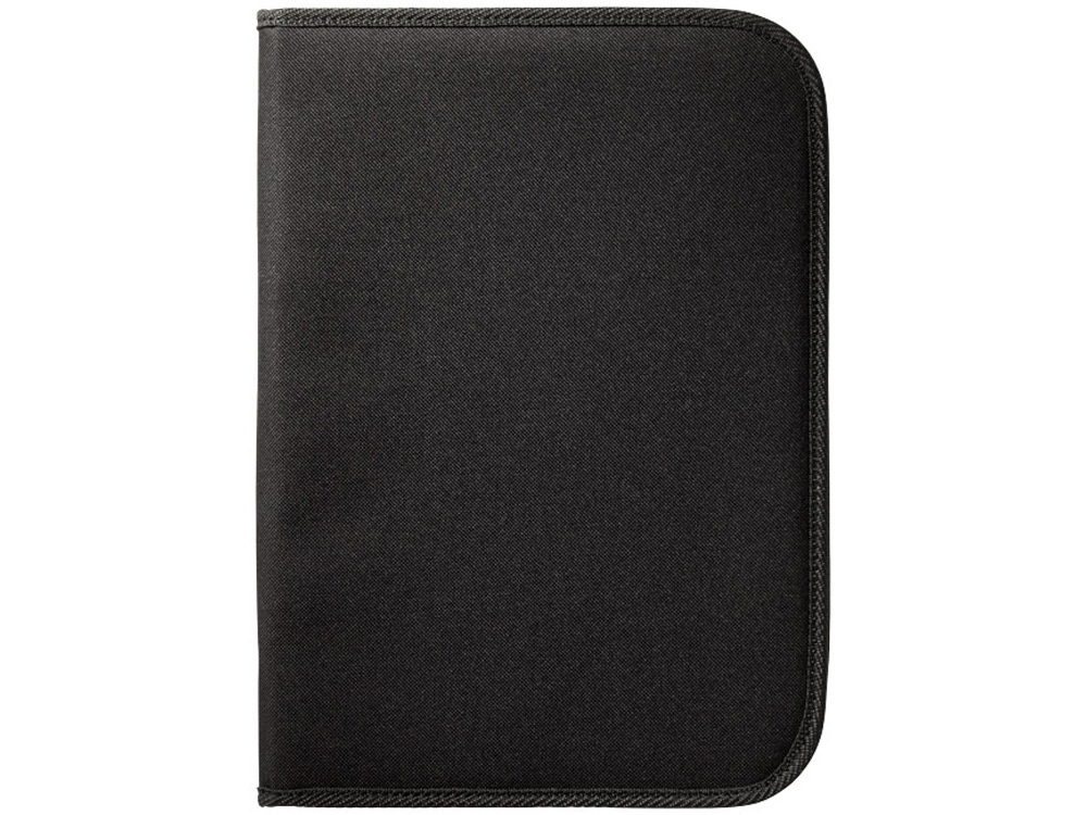 Папка А4 Berkeley на молнии с блокнотом, черный-2