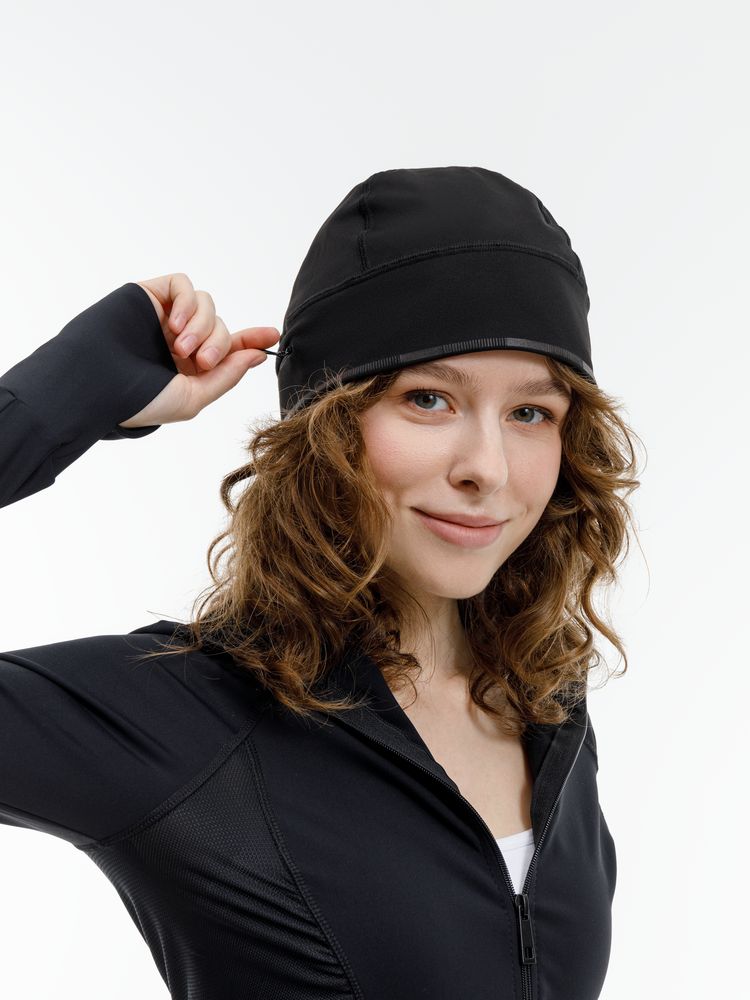 Спортивная шапка утепленная Jogge, черная-0