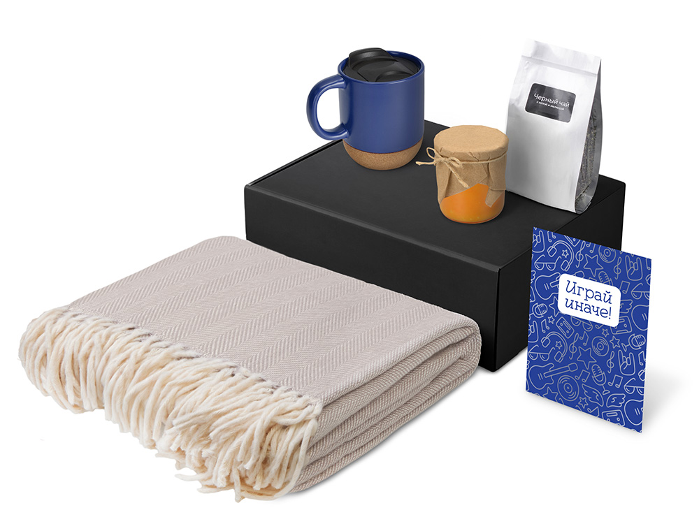 Подарочный набор Re:y. Nest с пледом, кружкой и вареньем-1