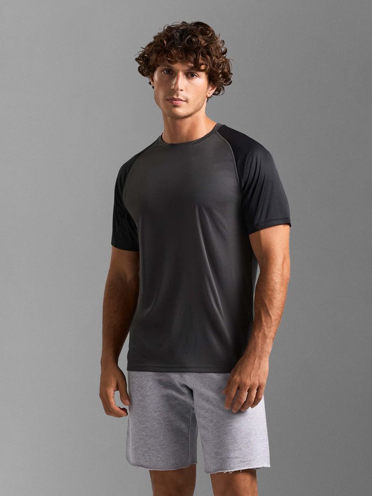 Футболка спортивная унисекс Vortex, темно-синяя с ярко-синим-3