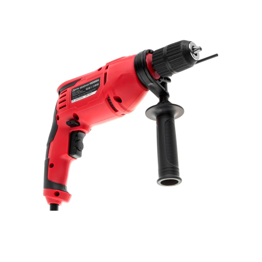 Дрель ударная HIPER HID800A, в коробке, 800Вт, красный-3