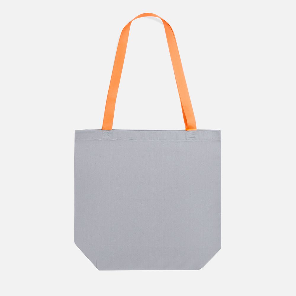 Шопер B5, серый с оранжевыми ручками-1