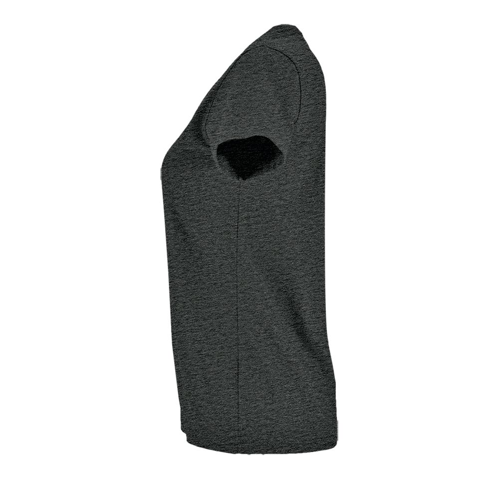 Футболка женская Imperial Fit Women, черный меланж-2