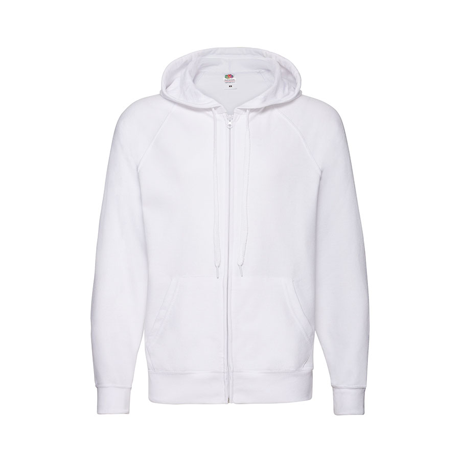 Толстовка без начеса LIGHTWEIGHT HOODED SWEAT JACKET 240, белый-0