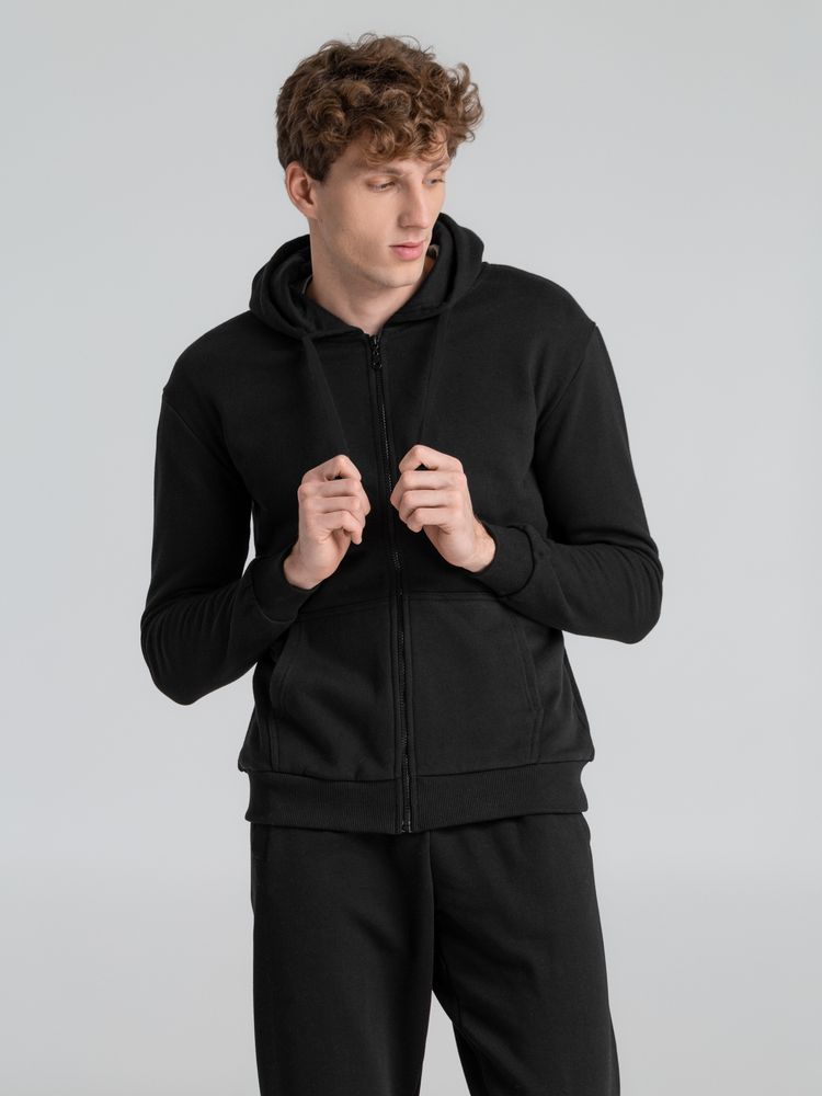 Толстовка на молнии с капюшоном Siverga Heavy 2.0, черная-3