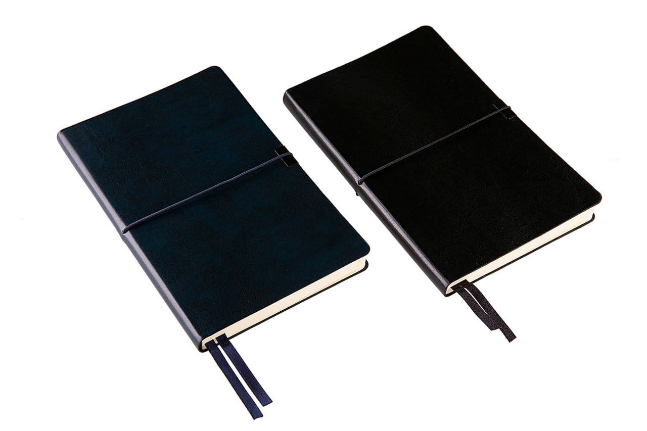 Ежедневник недатированный Save , A5, темно-синий,  рециклированная кожа, кремовый блок, подарочная к, темно-синий-7