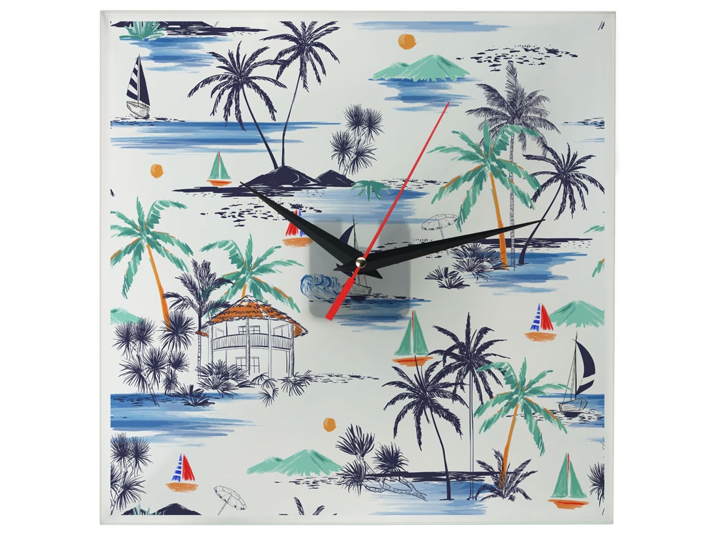 Часы настенные квадратные из стекла 28х28 см Nile-1