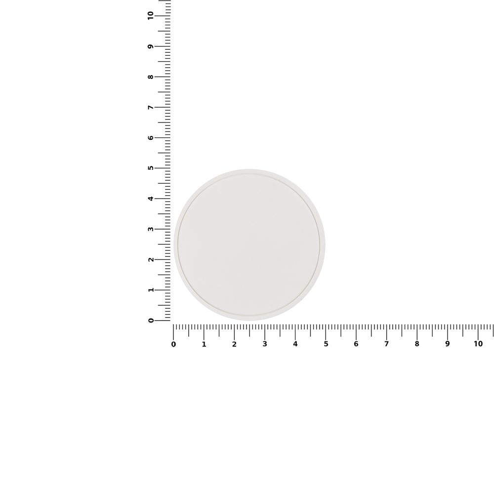 Лейбл из ПВХ Dzeta Round, L, белый-1