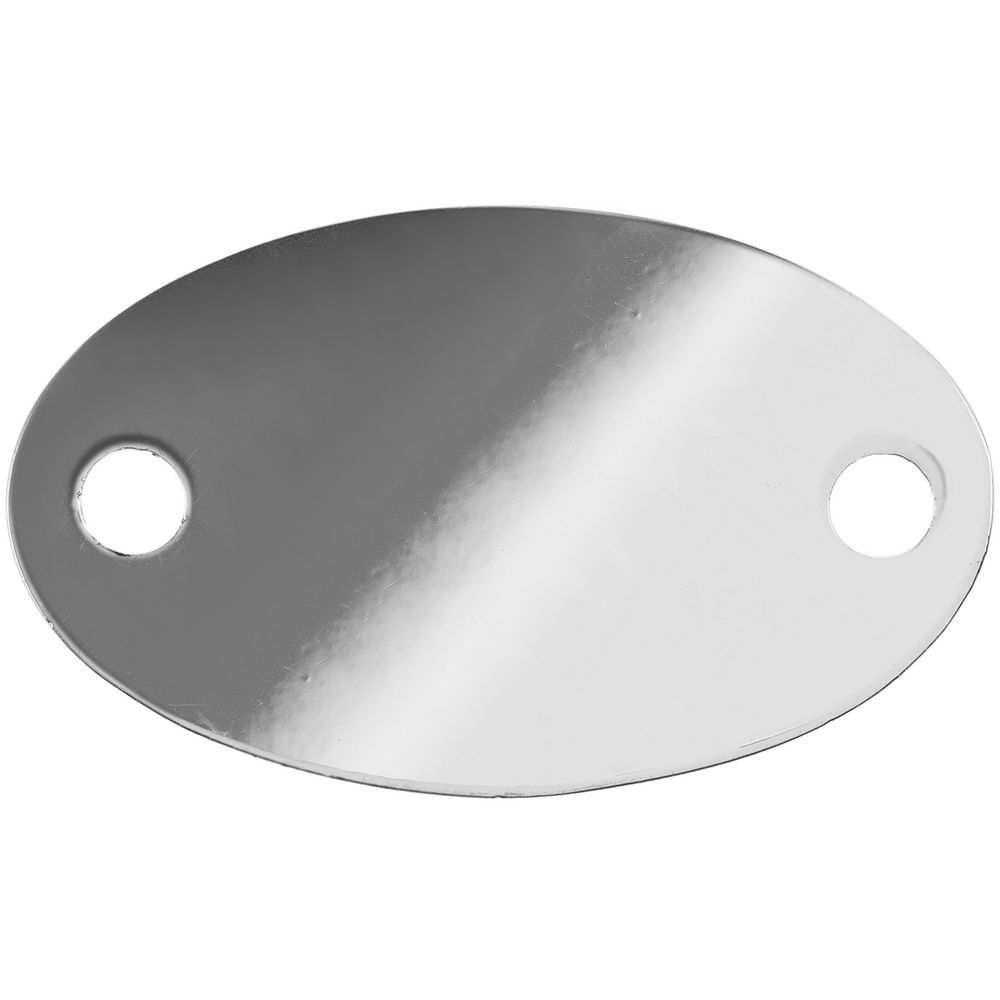 Шильдик металлический Alfa Oval, серебристый глянцевый-1