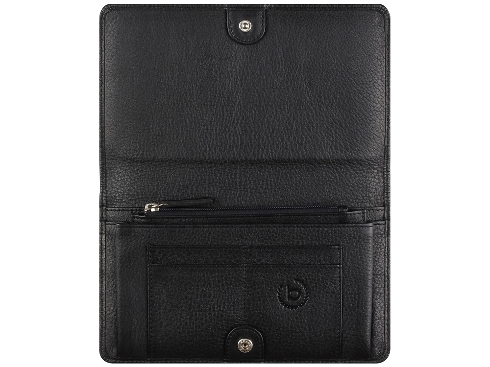 Кошелёк женский BUGATTI Lady Top, чёрный, натуральная воловья кожа, 19,5х2х11,2 см-2